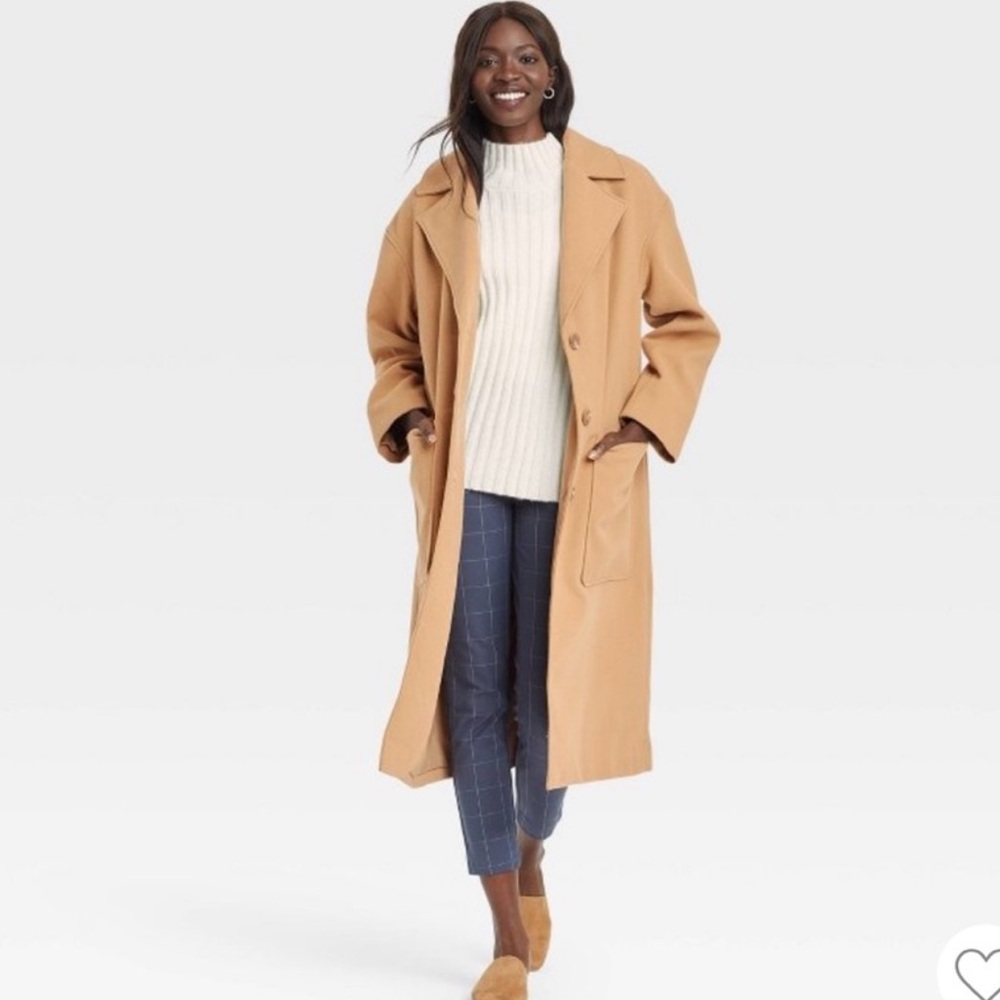 A New Day Women's Camel Trench Coat - size large